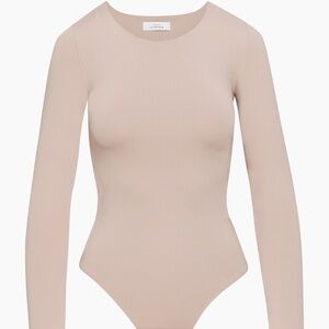 Aritzia Babaton⎜CONTOUR CREW LONGSLEEVE BODYSUIT⎜BARELY BLUSH
